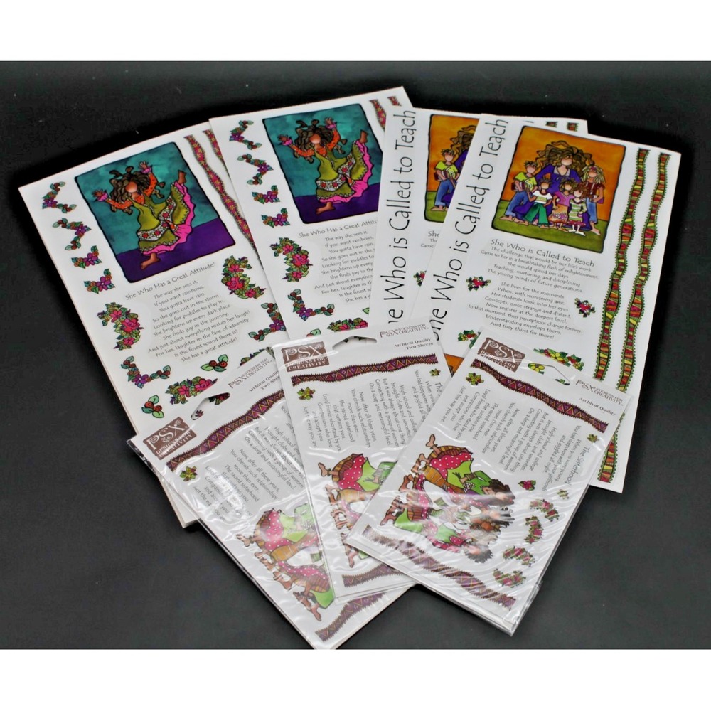 PSX Designs For Creativity Wacky Women Sticker Lot 14 Sheets Suzy Toronto NEW